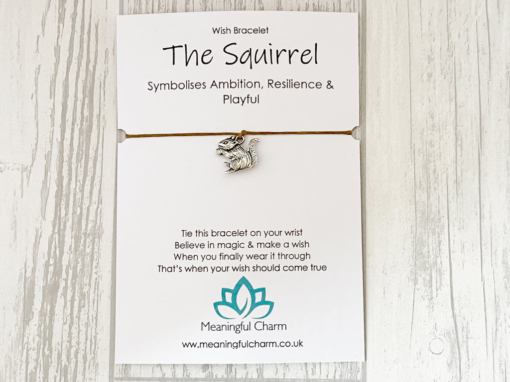 Spirit Animal Squirrel Wish Bracelet | Motivational Gift | Sacred Spirit