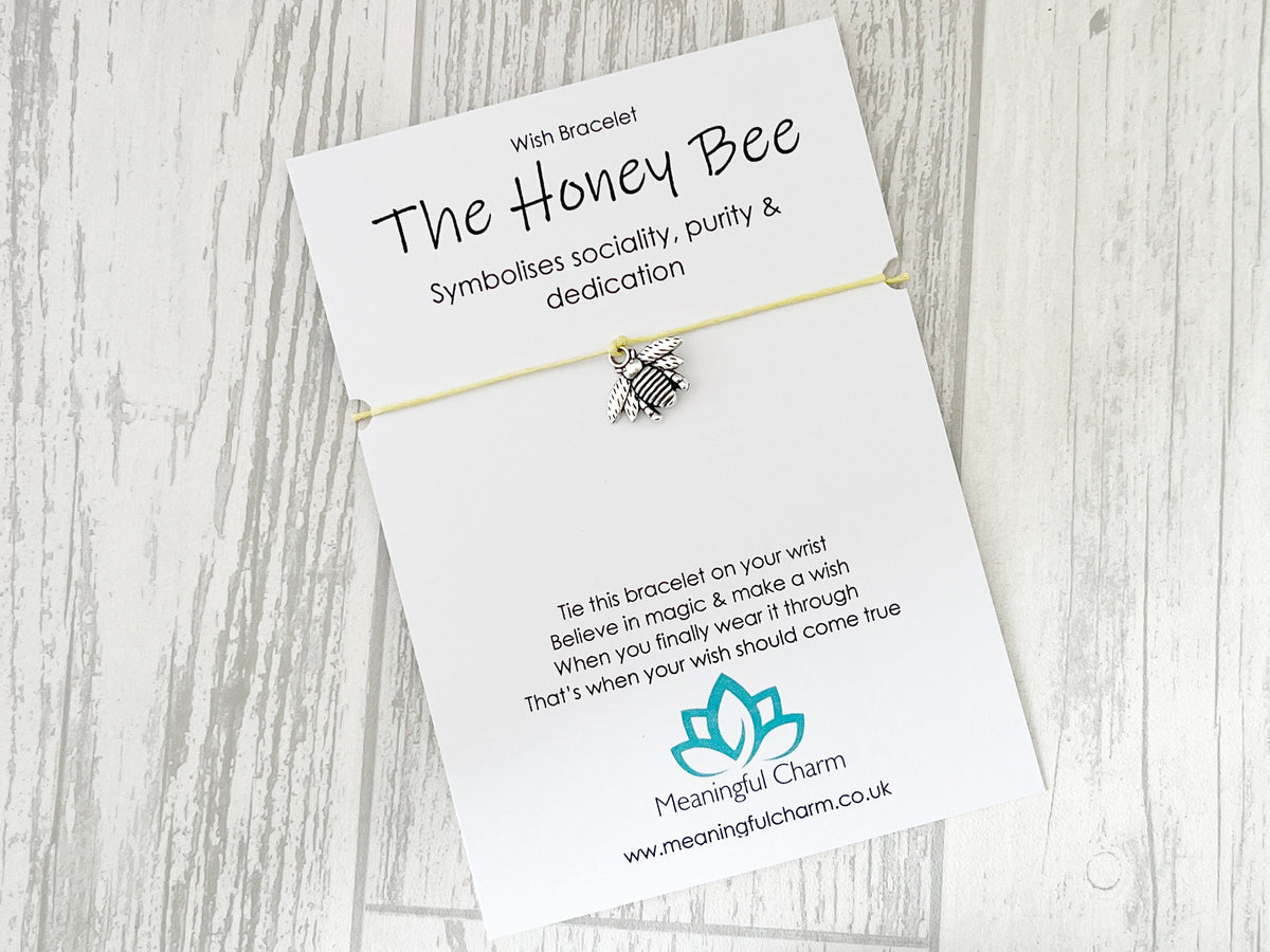 Spirit Animal Bee Wish Bracelet | Thank You Gift | Sacred Spirit