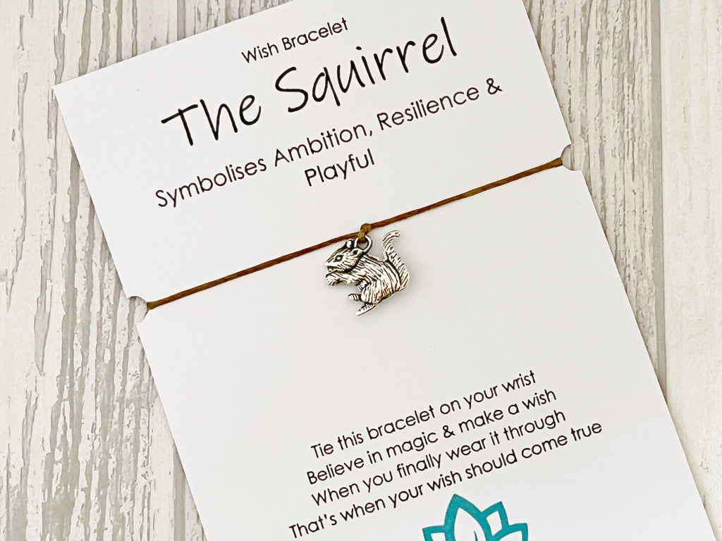 Spirit Animal Squirrel Wish Bracelet | Motivational Gift | Sacred Spirit