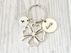 Four Leaf Clover Keyring | Lucky Charm | Personalised Good Luck Gift