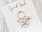 Four Leaf Clover Keyring | Lucky Charm | Personalised Good Luck Gift