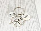 Four Leaf Clover Keyring | Lucky Charm | Personalised Good Luck Gift