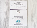Sloth Wish Bracelet: Antique Silver Charm, Inspirational Gift