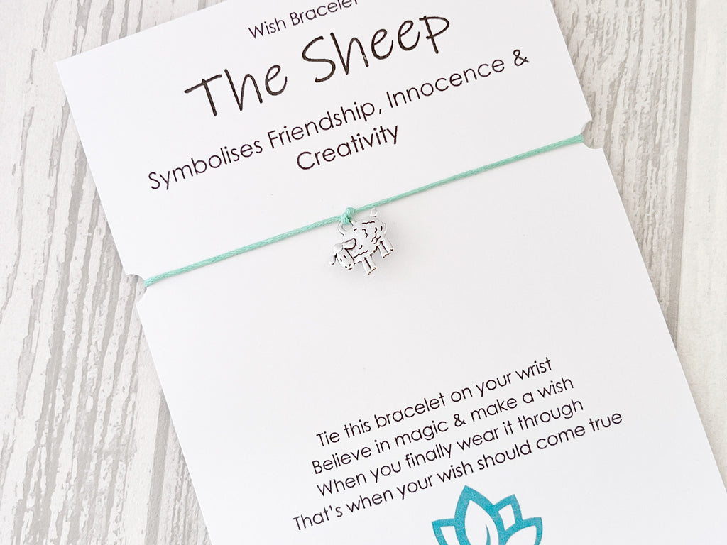Spirit Animal Sheep Wish Bracelet | Friendship Gift | Sacred Spirit