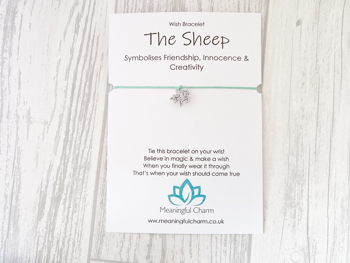 Spirit Animal Sheep Wish Bracelet | Friendship Gift | Sacred Spirit