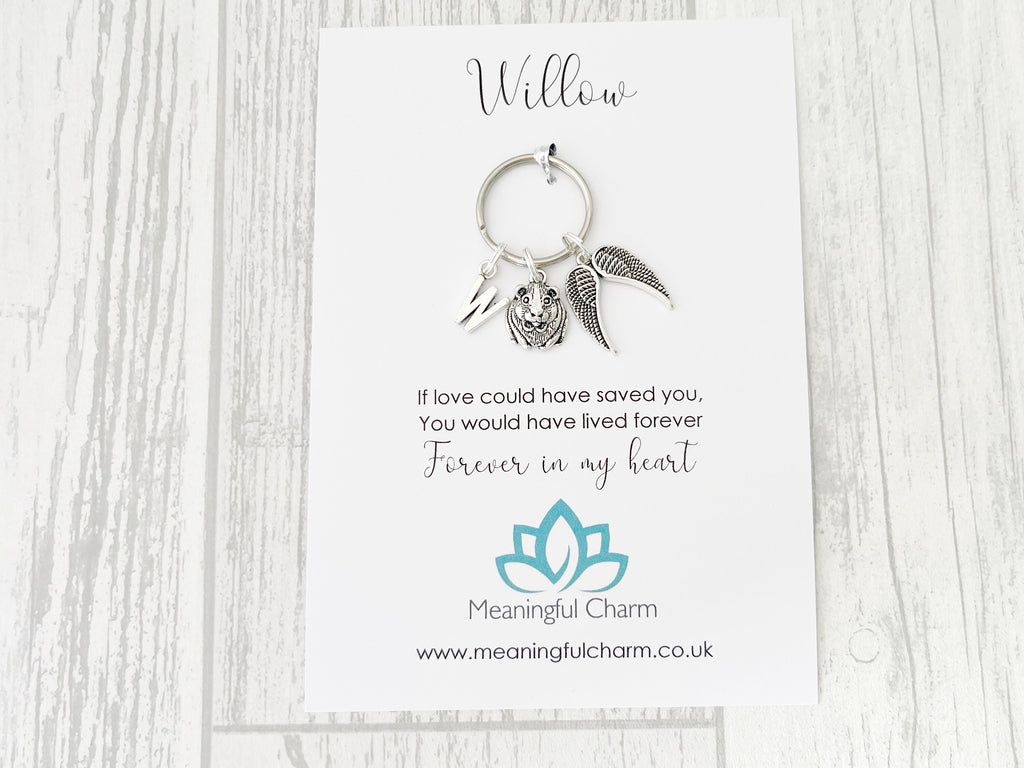 Guinea Pig Memorial Keyring | Pet Loss Gift | Personalised Keepsake
