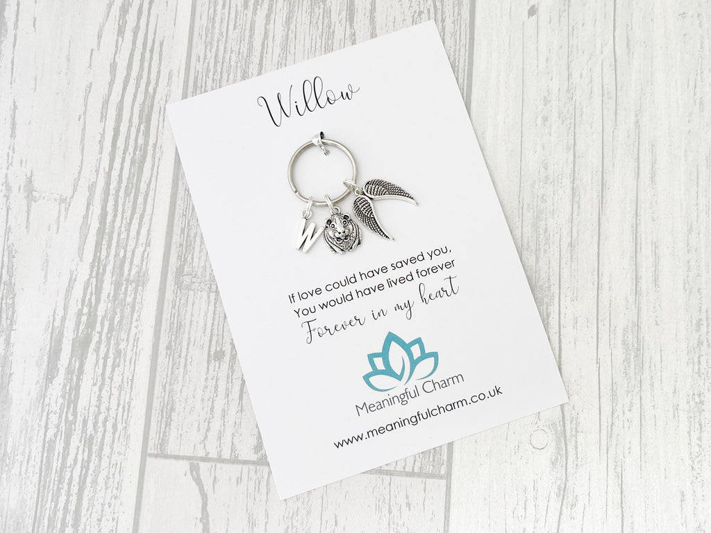 Guinea Pig Memorial Keyring | Pet Loss Gift | Personalised Keepsake
