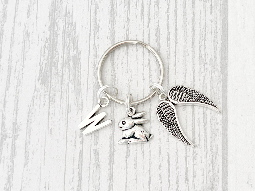 Rabbit Memorial Keyring | Pet Loss Gift | Personalised Keepsake