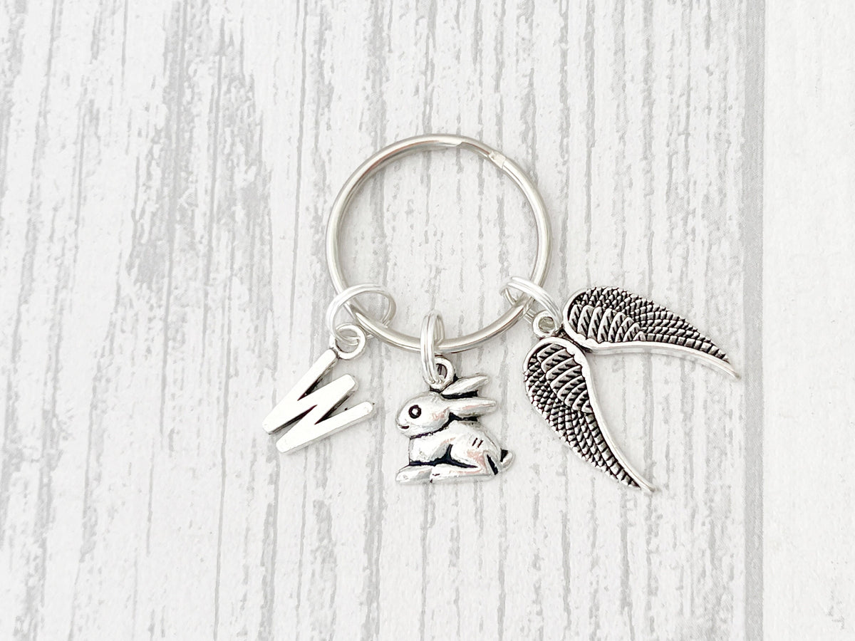 Rabbit Memorial Keyring | Pet Loss Gift | Personalised Keepsake