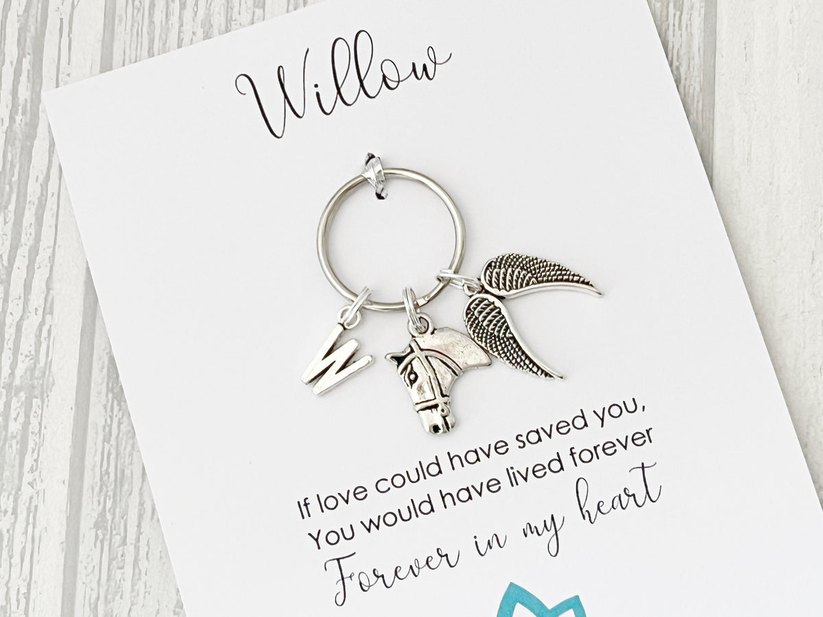 Horse Memorial Keyring | Pet Loss Gift | Personalised Keepsake
