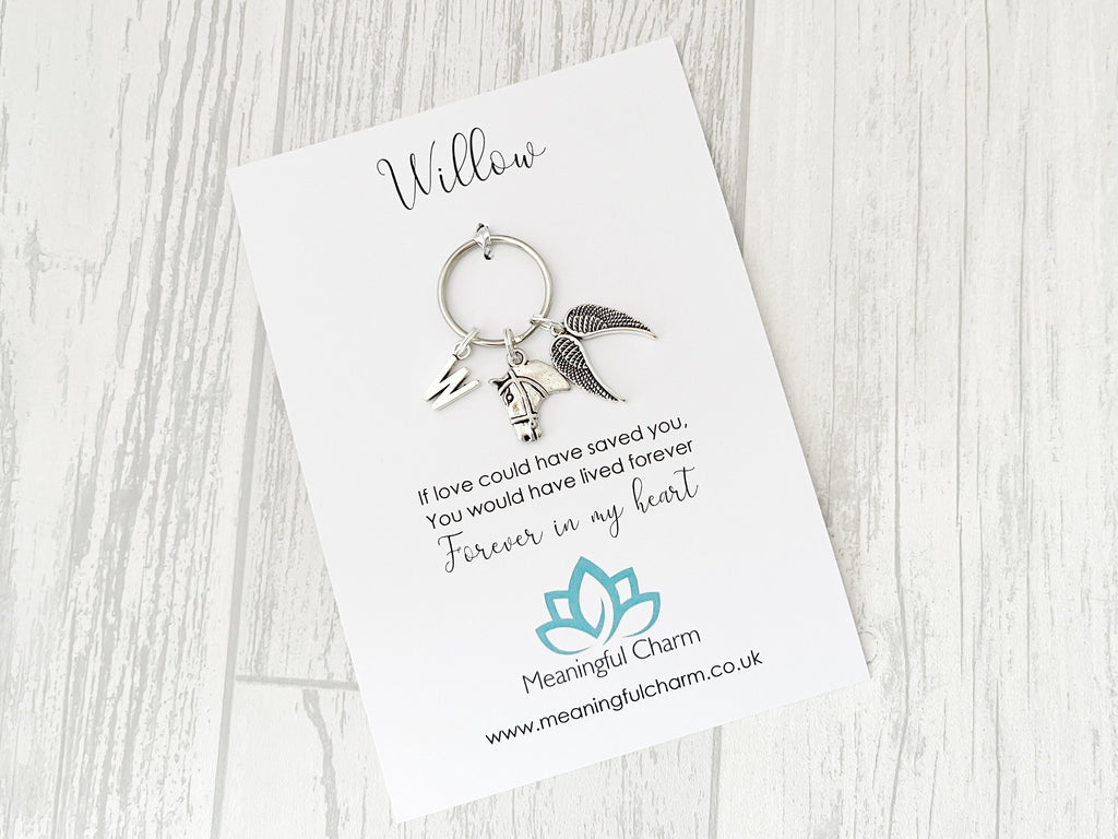 Horse Memorial Keyring | Pet Loss Gift | Personalised Keepsake