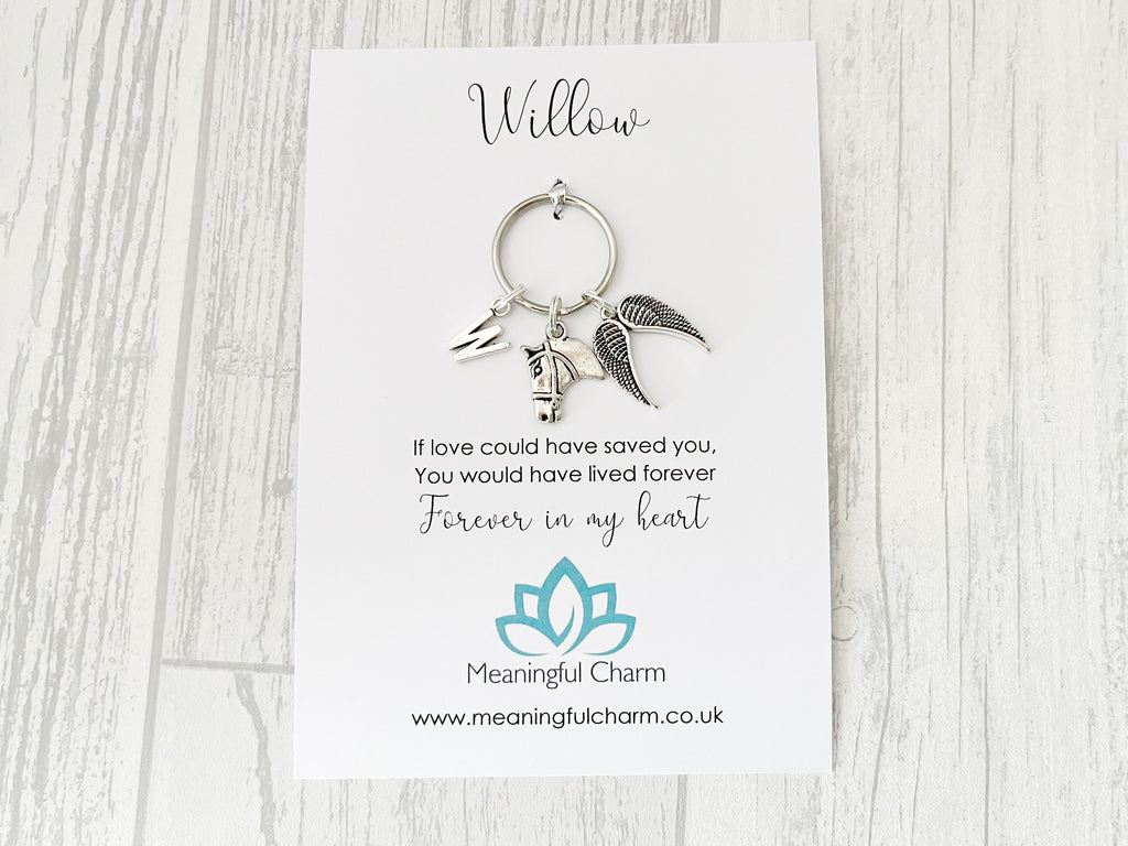 Horse Memorial Keyring | Pet Loss Gift | Personalised Keepsake