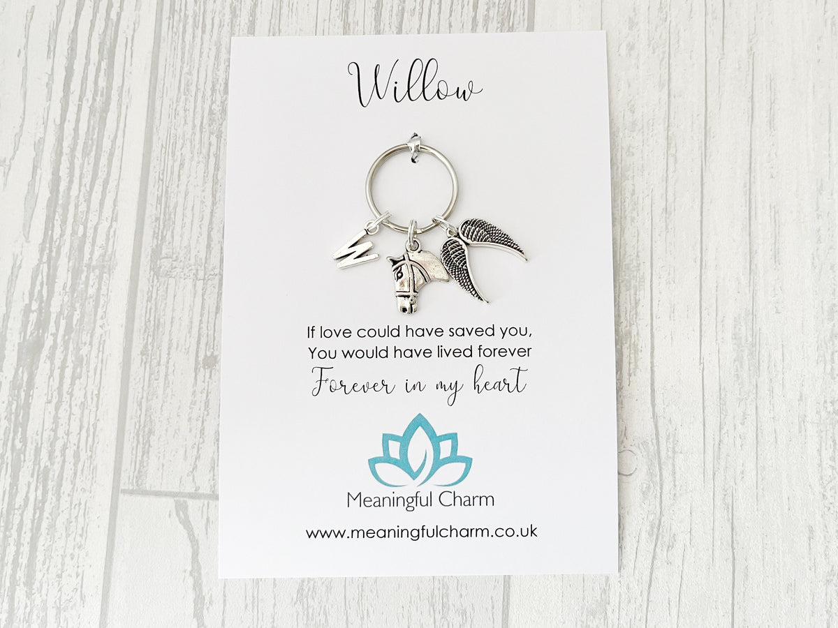 Horse Memorial Keyring | Pet Loss Gift | Personalised Keepsake