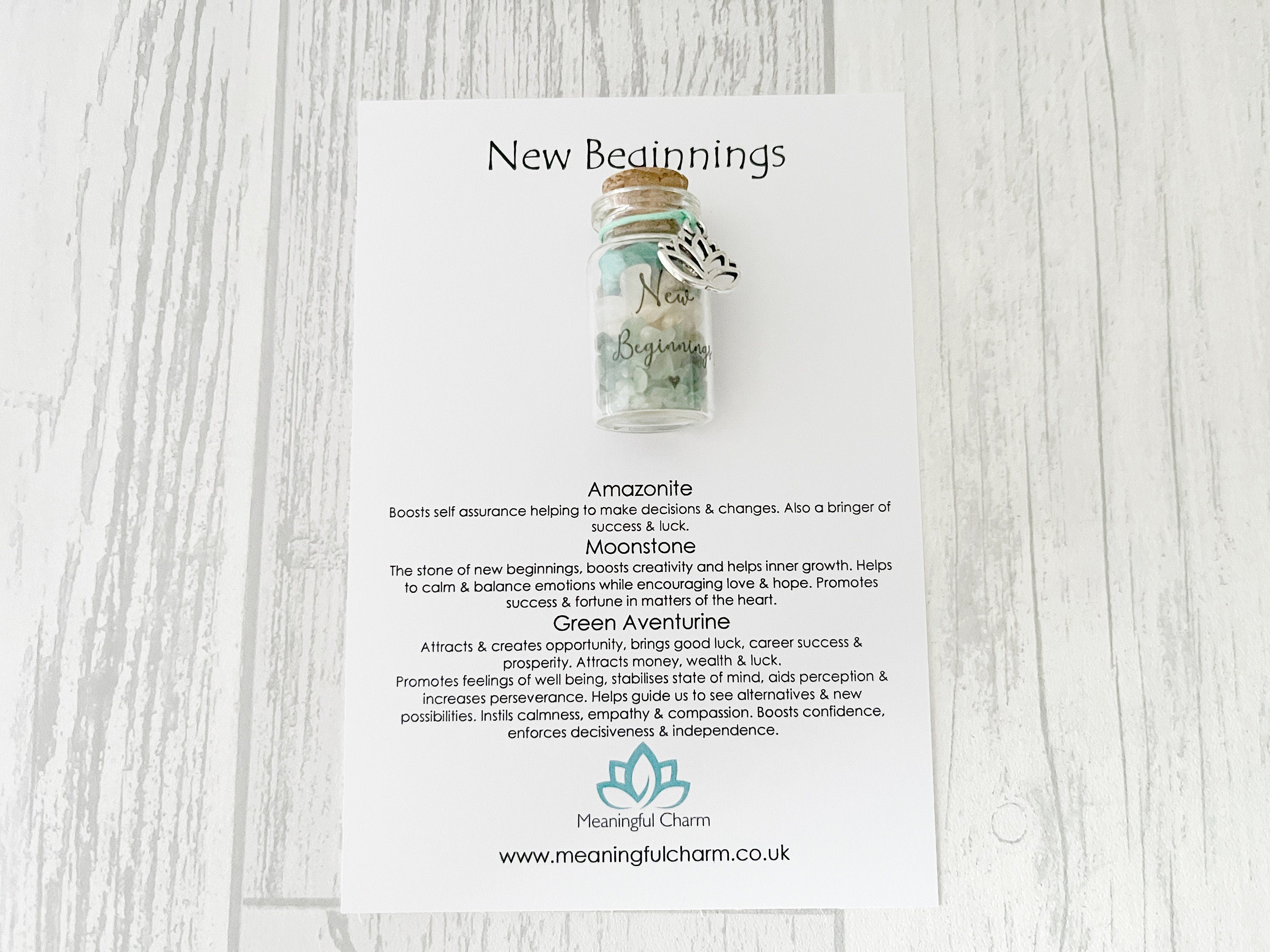 New Beginnings Crystal Healing Bottle | Gemstone Gift