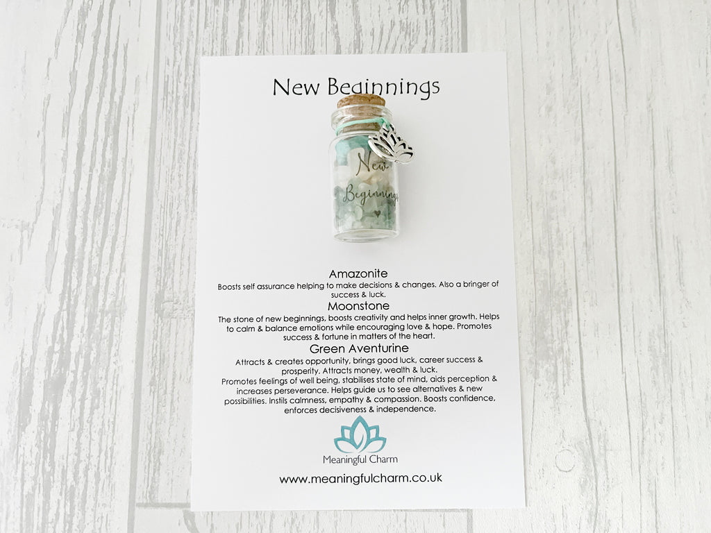 New Beginnings Crystal Bottle | Next Chapter Keepsake Gift
