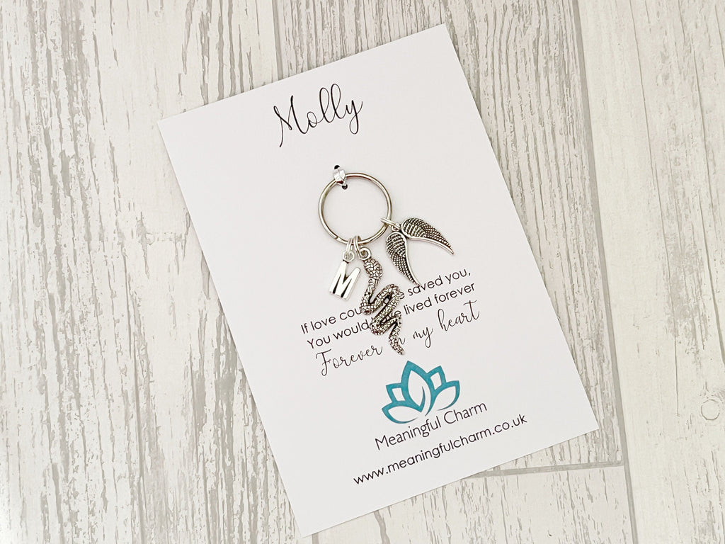 Snake Memorial Keyring | Pet Loss Gift | Personalised Keepsake