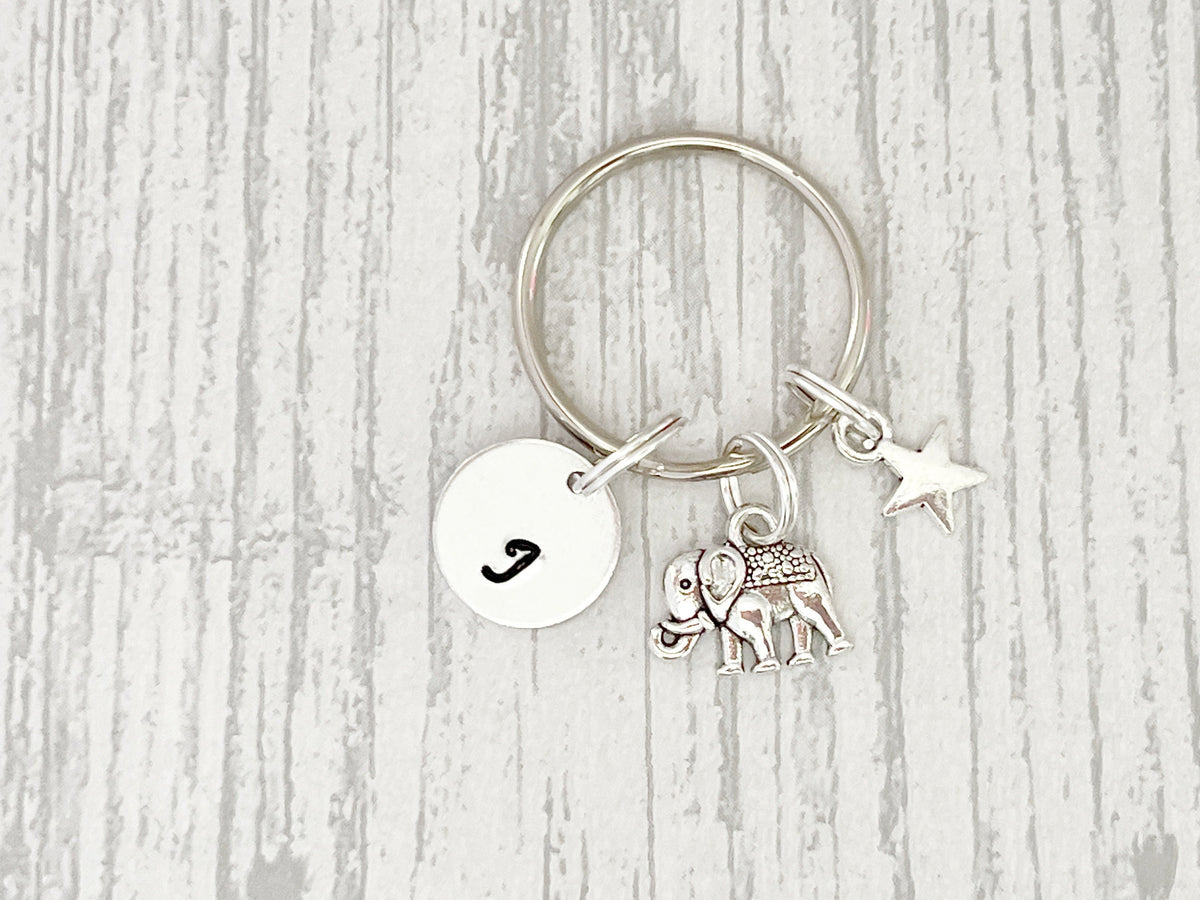 Travel Elephant Keyring | Personalised Good Luck Travelling Gift