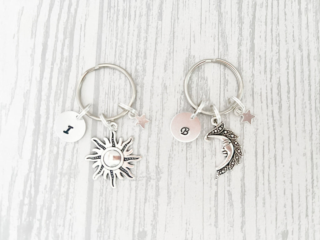 Sun & Moon Friendship Keyring Set | Celestial Keepsake Gift