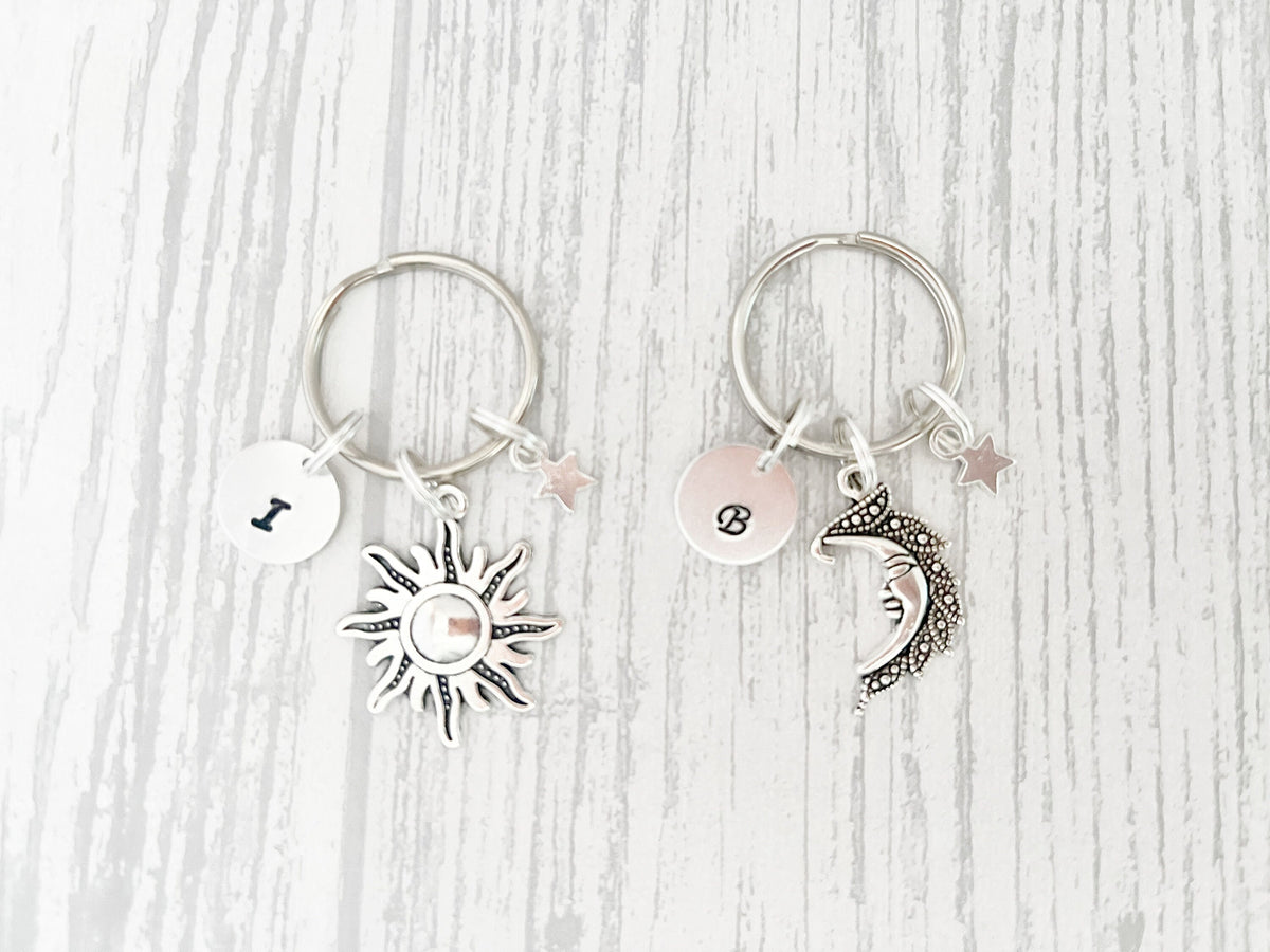Sun & Moon Friendship Keyring Set | Celestial Keepsake Gift
