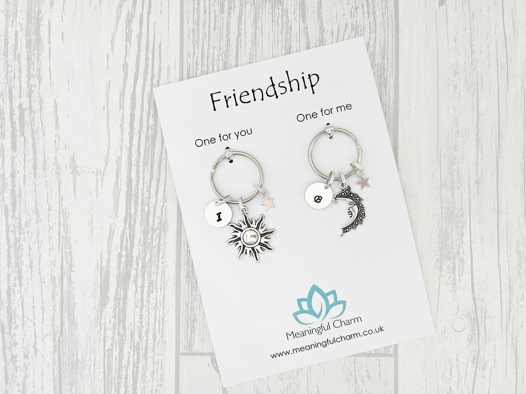 Sun & Moon Friendship Keyring Set | Celestial Keepsake Gift
