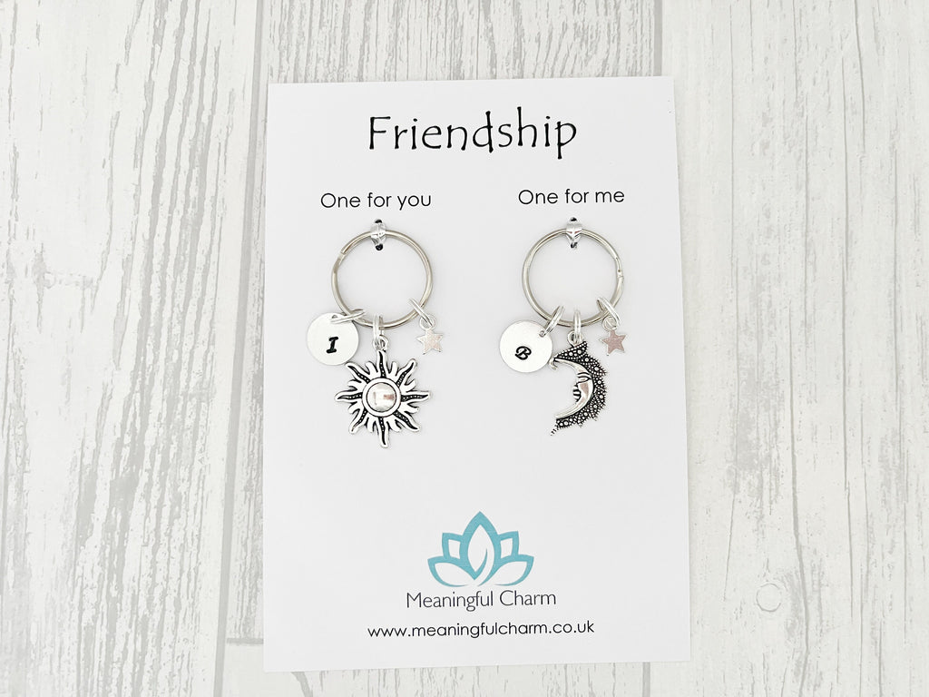 Sun & Moon Friendship Keyring Set | Celestial Keepsake Gift