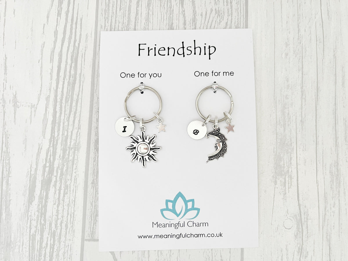 Sun & Moon Friendship Keyring Set | Celestial Keepsake Gift