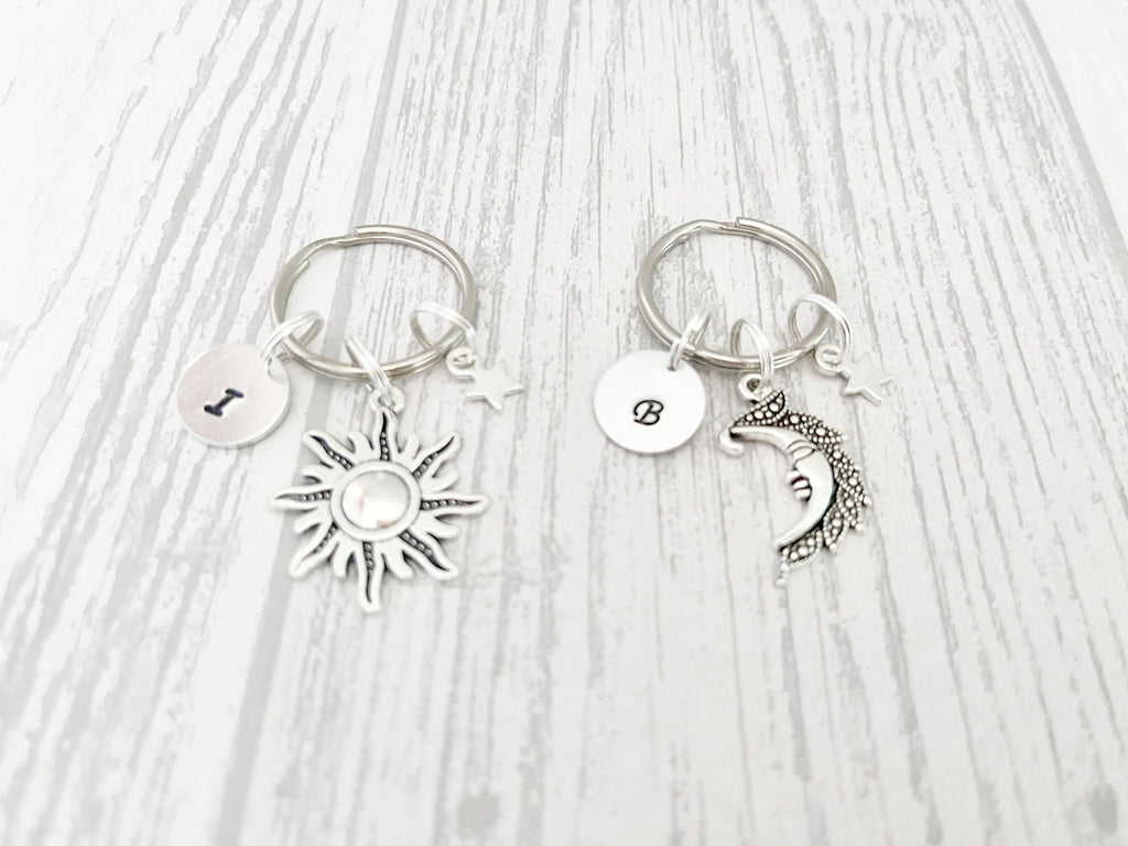 Sun & Moon Friendship Keyring Set | Celestial Keepsake Gift