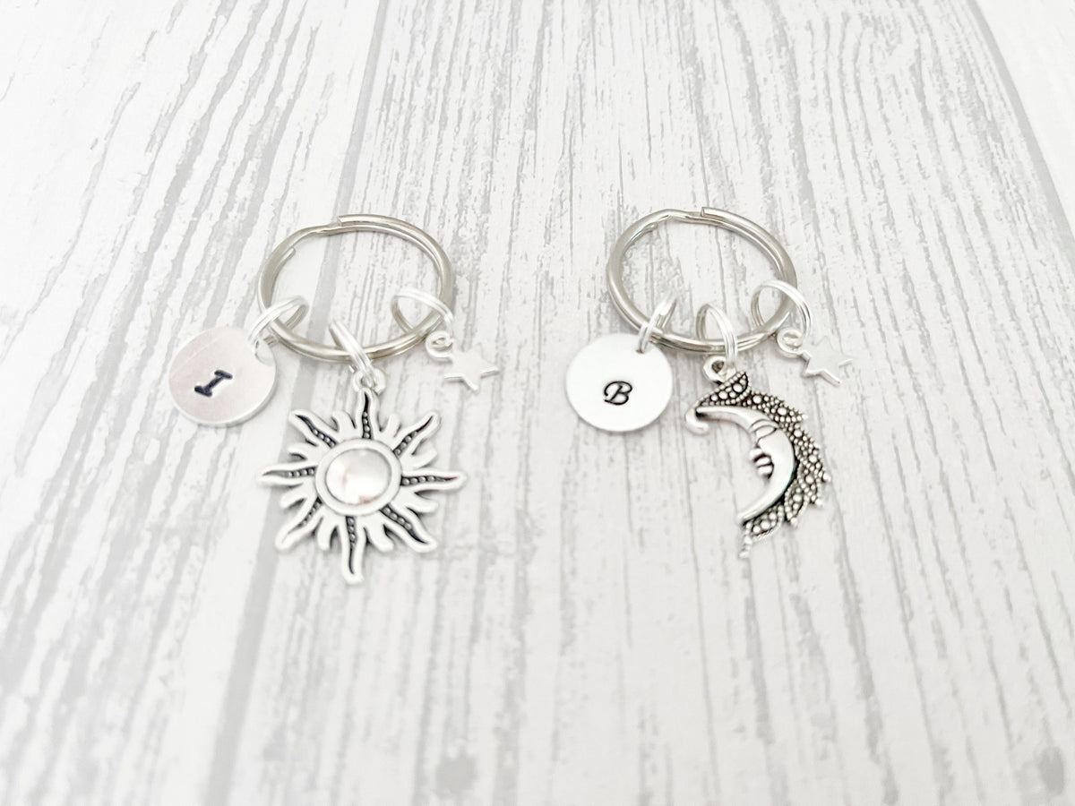 Sun & Moon Friendship Keyring Set | Celestial Keepsake Gift