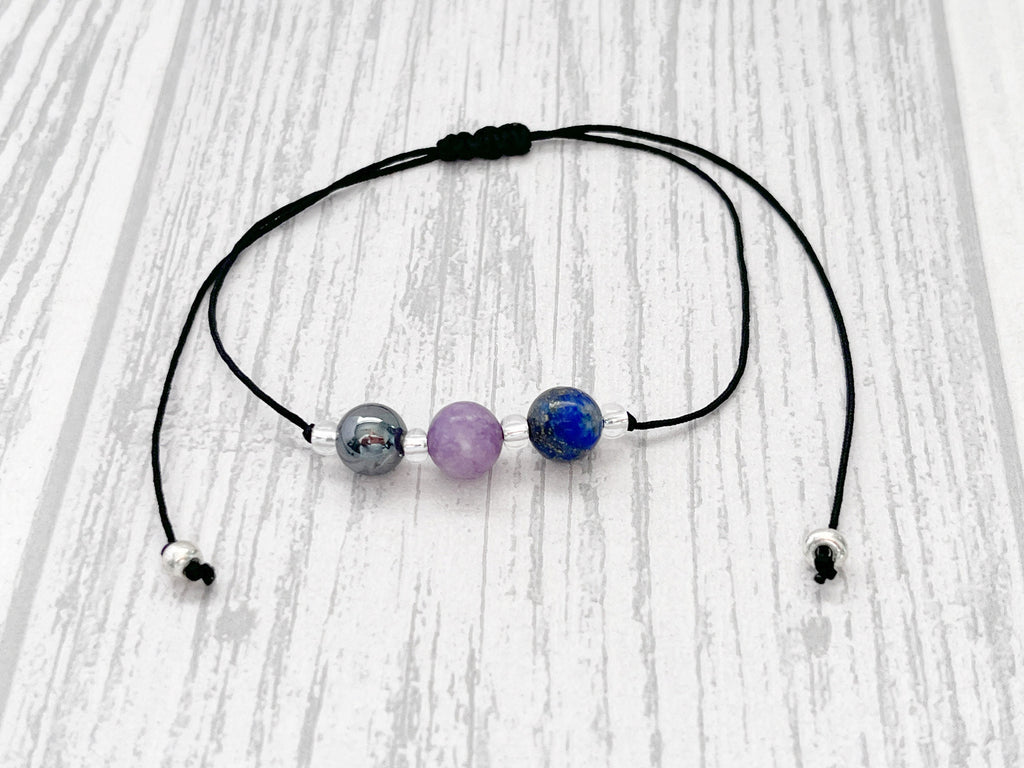 Adjustable Crystal Inner Calm Bracelet | Balance, Grounding & Resilience Gifts