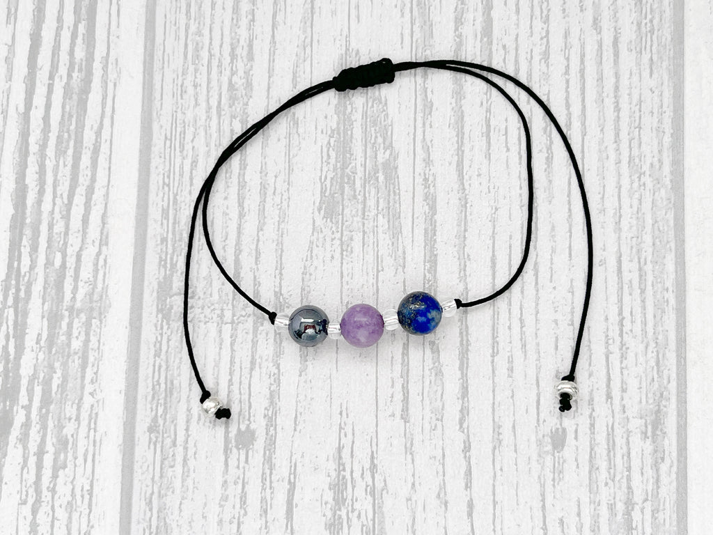 Adjustable Crystal Inner Calm Bracelet | Balance, Grounding & Resilience Gifts