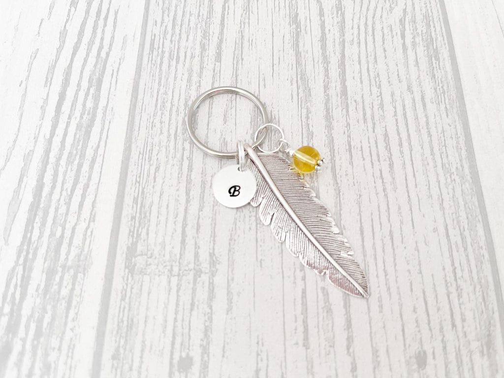 Feather Memorial Keyring | Bereavement Gift | Personalised Keepsake