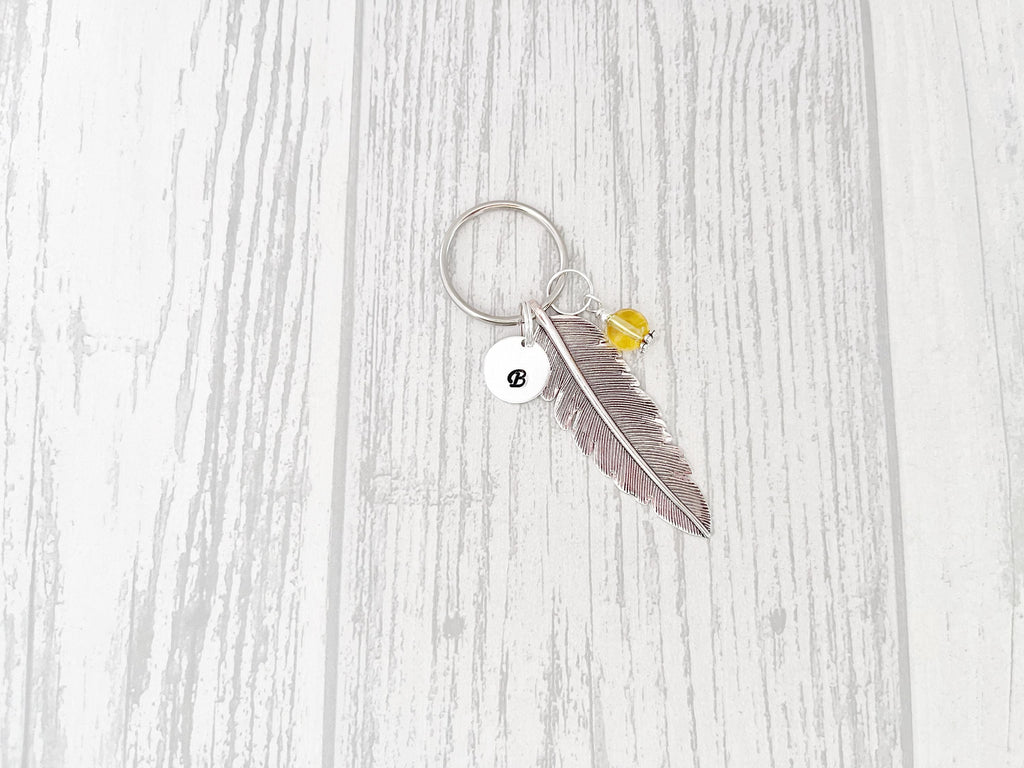 Feather Memorial Keyring | Bereavement Gift | Personalised Keepsake