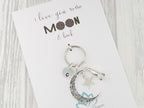 Love You to the Moon Keyring | Personalised Moon and Back Gift