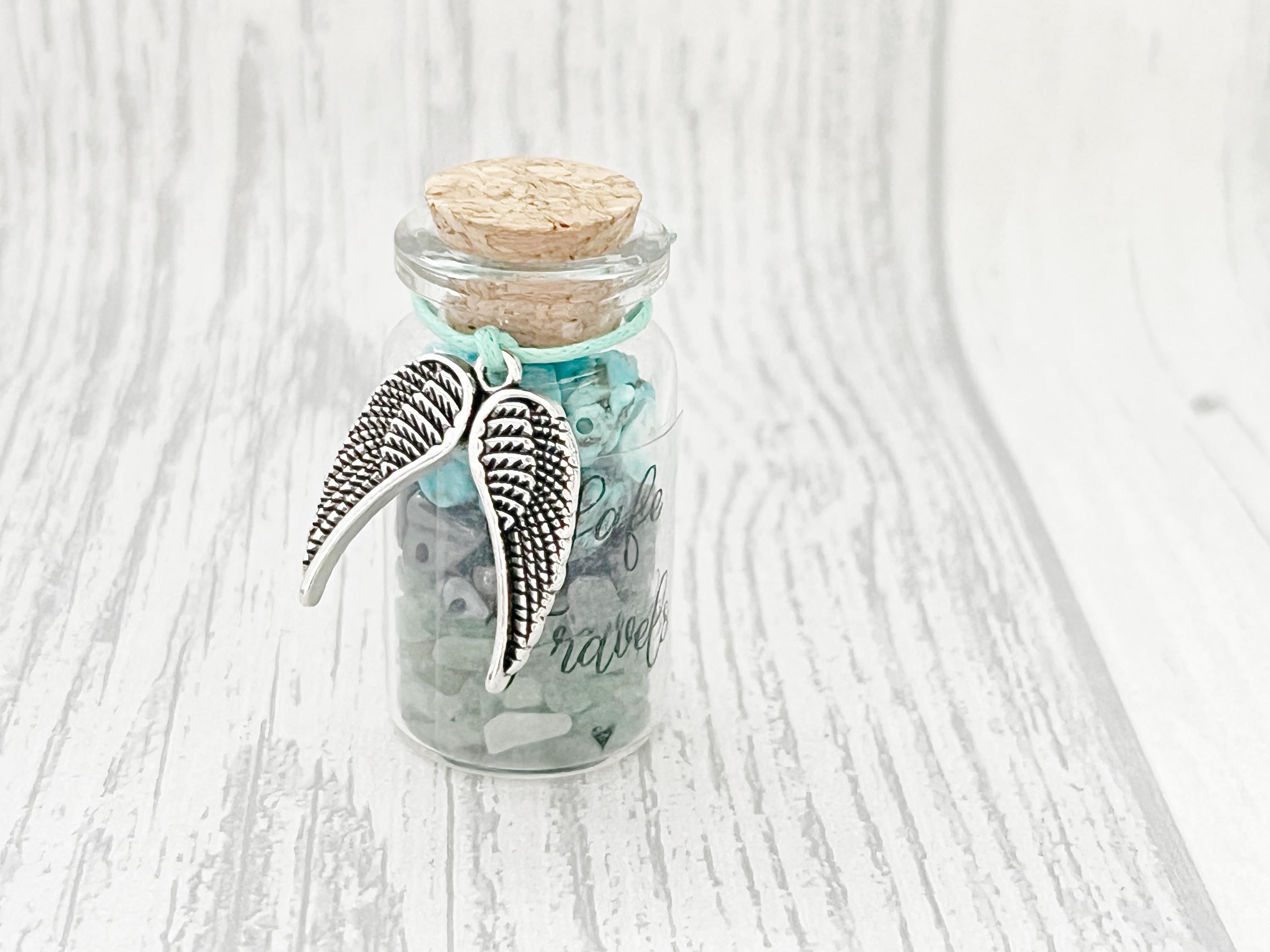 Safe Travels Crystal Bottle Charm | Pocket Travel Gift