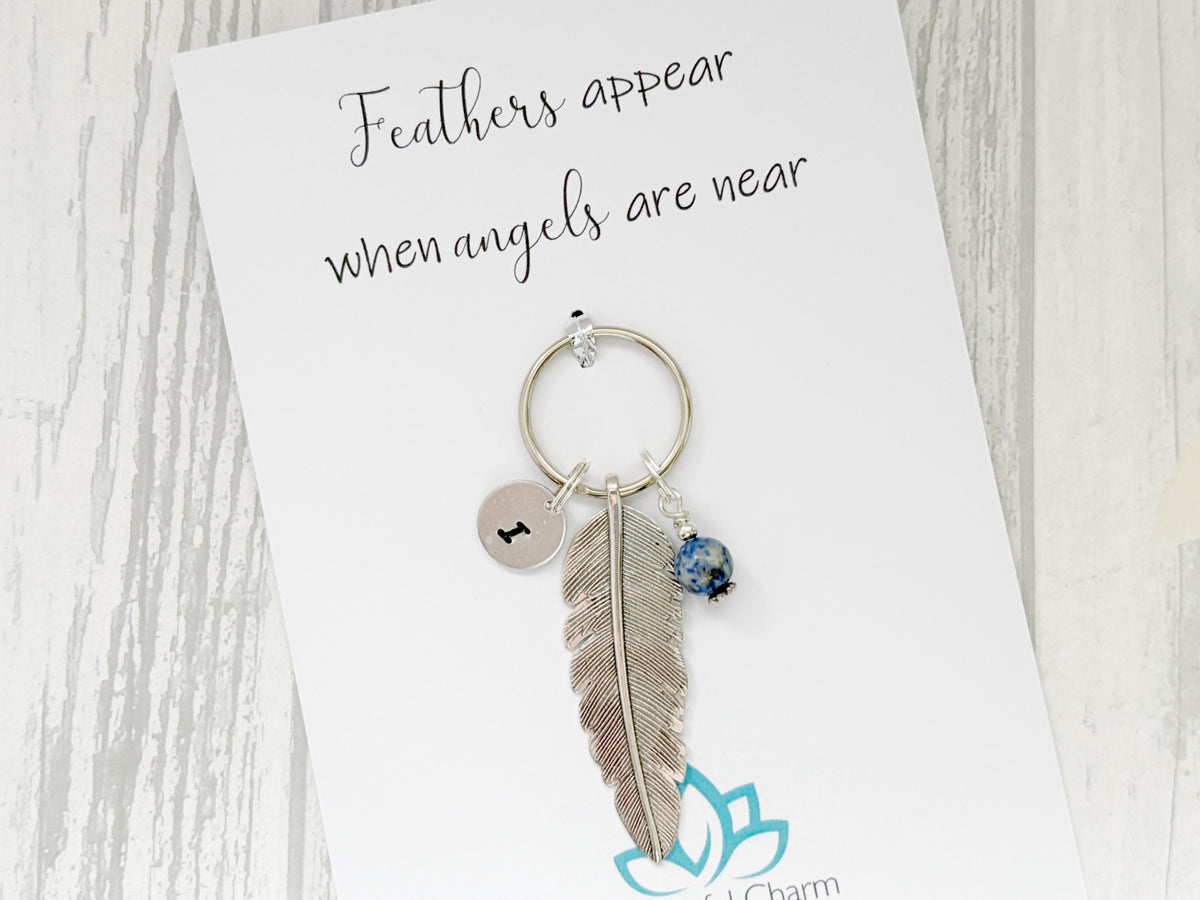 Feather Memorial Keyring | Bereavement Gift | Personalised Keepsake