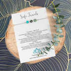 Safe Travels Crystal Cord Adjustable Bracelet, Good Luck Travelling Gift