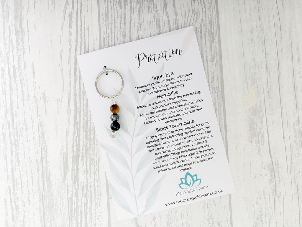 Still Waters Keychain | Deflect Crystal Emotional Gifts | Strength Within