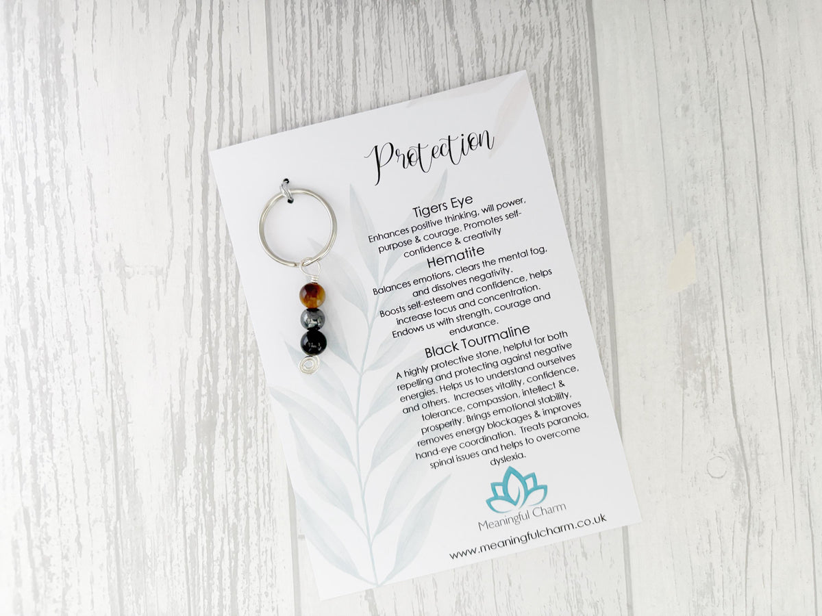 Still Waters Keychain | Deflect Crystal Emotional Gifts | Strength Within