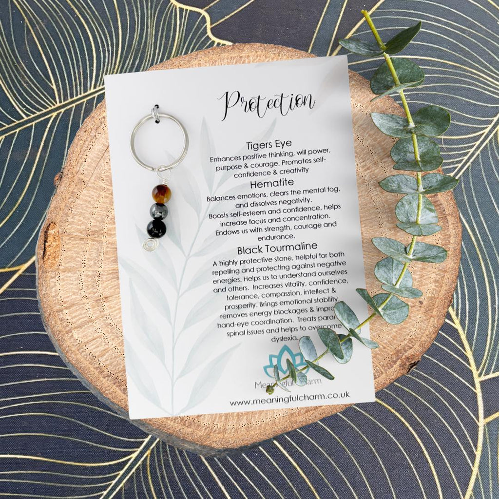 Still Waters Keychain | Deflect Crystal Emotional Gifts | Strength Within