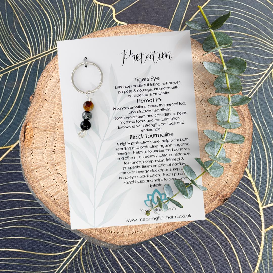 Still Waters Keychain | Deflect Crystal Emotional Gifts | Strength Within