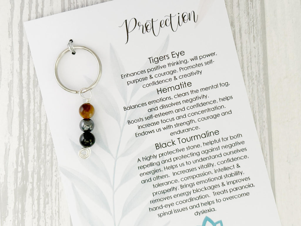 Still Waters Keychain | Deflect Crystal Emotional Gifts | Strength Within