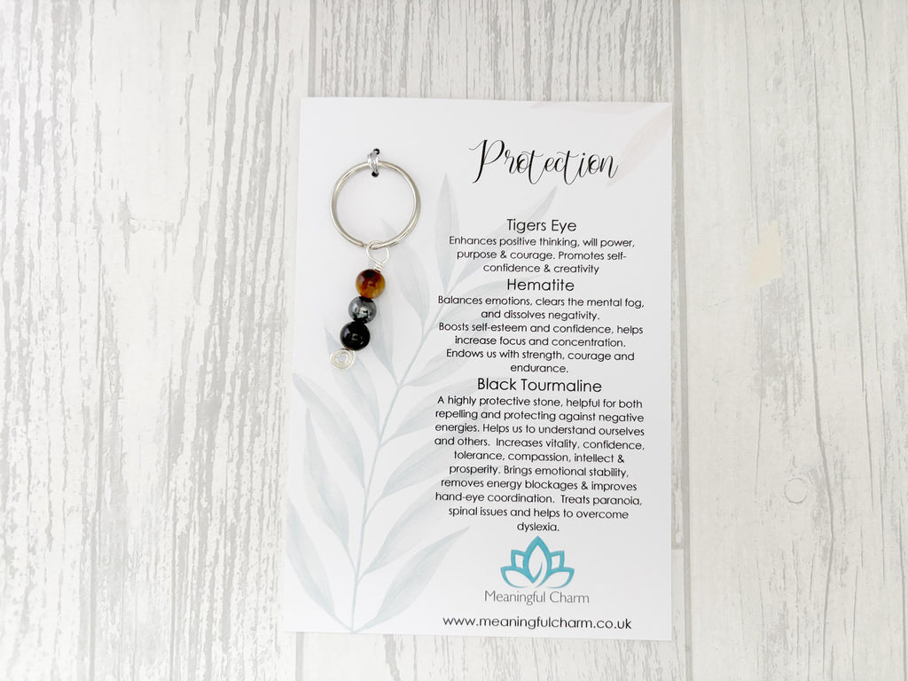 Still Waters Keychain | Deflect Crystal Emotional Gifts | Strength Within