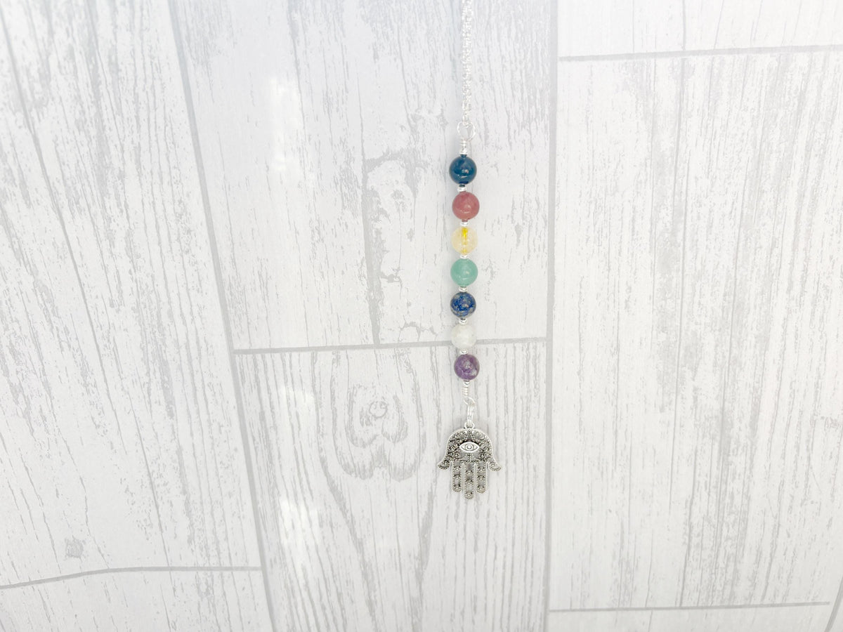 The Core of Seven Chakra Rear View Mirror Charm | Sacred Spirit