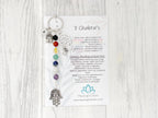 The Core of Seven Chakra Keyring | Spiritual Crystal Gift | Sacred Spirit