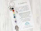 The Core of Seven Chakra Keyring | Spiritual Crystal Gift | Sacred Spirit