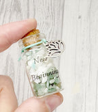 New Beginnings Crystal Little Bottle | Next Chapter Gemstone Gift for a Fresh Start