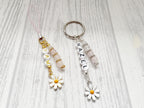 Daisy Phone Charm | Crystal Mobile Accessory | Personalised Name Keyring | Flower Gifts