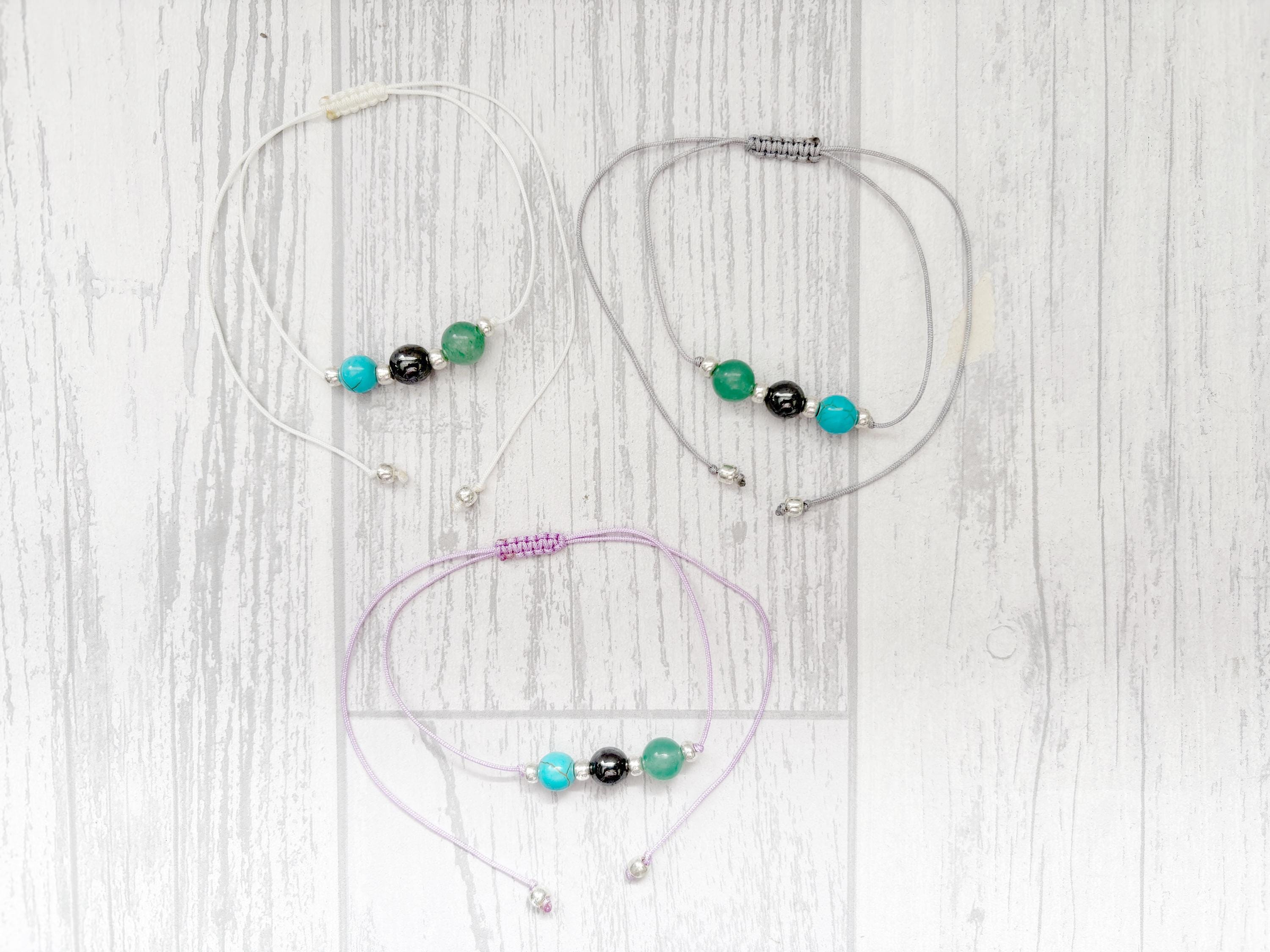 Safe Travels Crystal Cord Adjustable Bracelet, Good Luck Travelling Gift