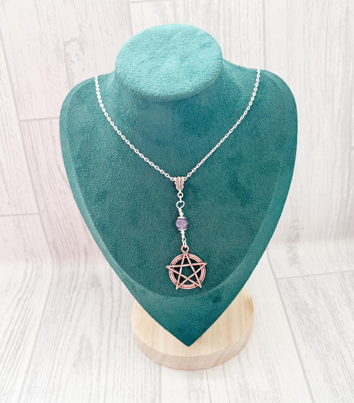 Dark Enchantments Crystal Pentagram Necklace | Gemstone Pentacle Pendant