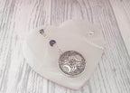 Dark Enchantments Crystal Triple Goddess Pendant | Silver Pentacle Wiccan Necklace